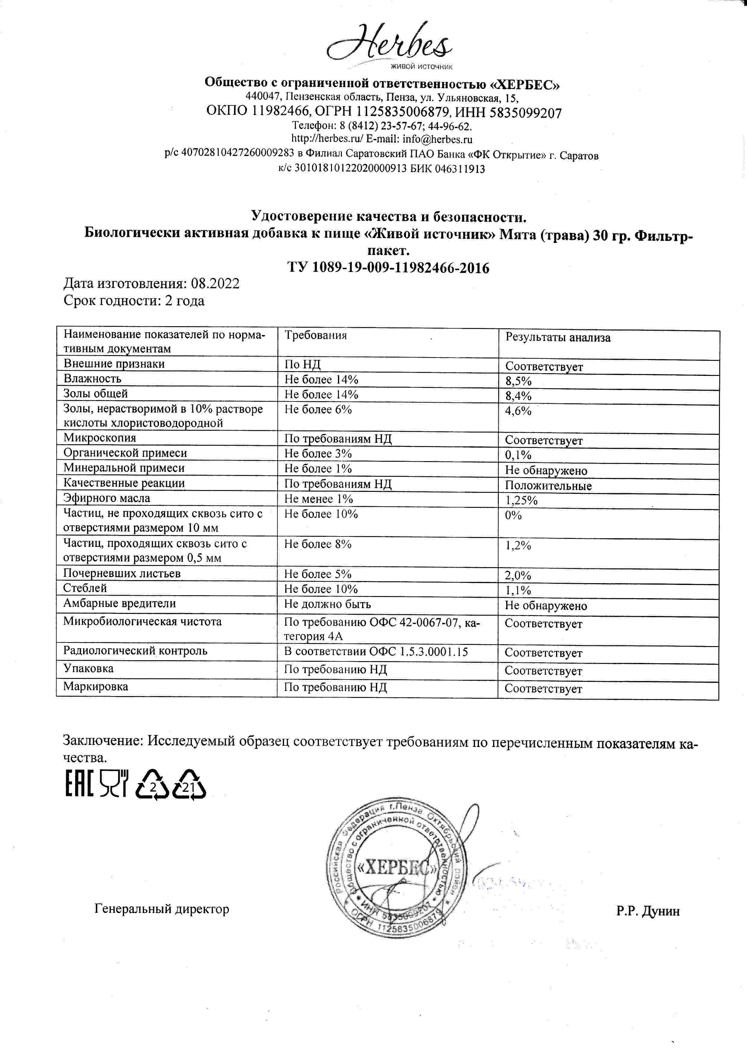 Паспорт №082022